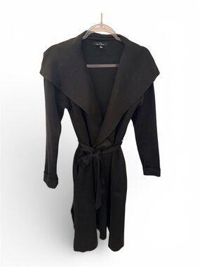Love Tree Black Knit Belted Duster Cardigan